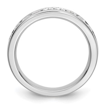 14k White Gold 9-Stone (Holds 9-2.7mm Round) Ladies Channel Band Mounting — alternate view