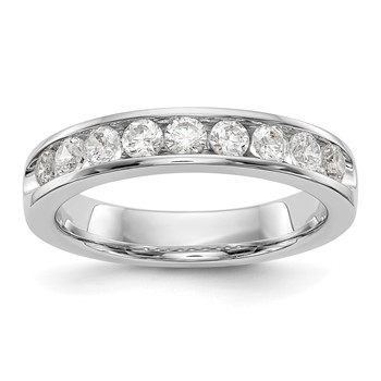 14k White Gold 9-Stone (Holds 9-2.7mm Round) Ladies Channel Band Mounting
