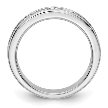 14k White Gold 9-Stone (Holds 9-3.0mm Round) Channel Band Mounting — alternate view