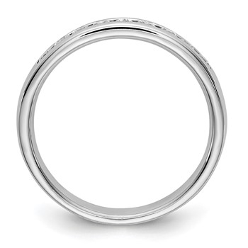 14k White Gold 9-Stone (Holds 9-1.9mm Round) Channel Band Mounting (Closed) — alternate view