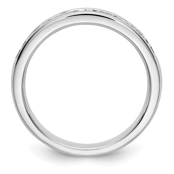 14k White Gold 9-Stone (Holds 9-2.7mm Round) Channel Band Mounting (Closed) — alternate view
