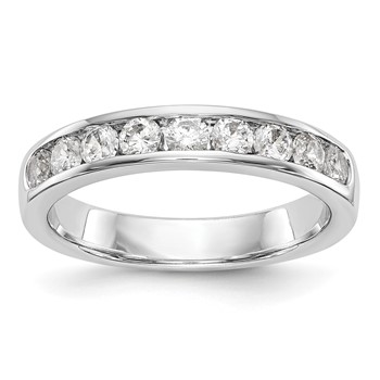 14k White Gold 9-Stone (Holds 9-2.7mm Round) Channel Band Mounting (Closed)