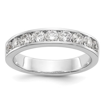 14k White Gold 9-Stone (Holds 9-3.0mm Round) Channel Band Mounting (Closed)