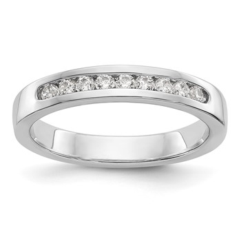 14k White Gold 9-Stone (Holds 9-1.9mm Round) Channel Band Mounting (Closed)