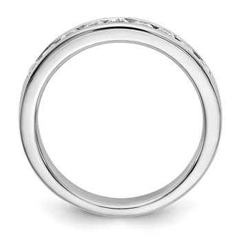 14k White Gold 9-Stone (Holds 9-2.3mm Round) Channel Band Mounting (Closed) — alternate view