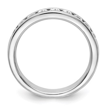 14k White Gold 9-Stone (Holds 9-2.5mm Round) Channel Band Mounting (Closed) — alternate view