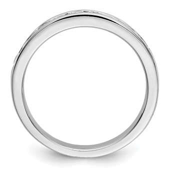 14k White Gold 9-Stone (Holds 9-2.7mm Round) Channel Band Mounting (Closed) — alternate view