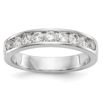 14k White Gold 9-Stone (Holds 9-2.7mm Round) Channel Band Mounting (Closed)