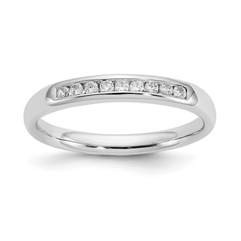 14K White Gold 9-Stone (Holds 9-1.5mm Round) Channel Band Mounting