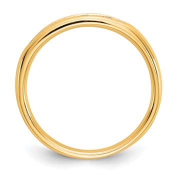 14K Yellow Gold 9-Stone Diamond Channel Band Mounting — alternate view