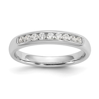 14K White Gold 9-Stone (Holds 9-1.9mm Round) Channel Band Mounting