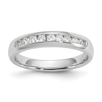 14K White Gold 9-Stone (Holds 9-2.0mm Round) Channel Band Mounting