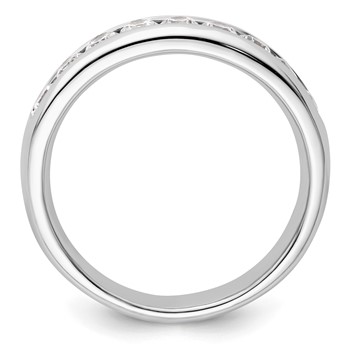 14K White Gold 9-Stone (Holds 9-2.7mm Round) Channel Band Mounting — alternate view