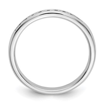 14k White Gold 10-Stone (Holds 10-1.7mm Round) Channel Band Mounting (Closed) — alternate view