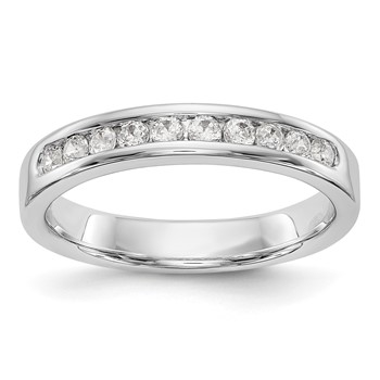 14k White Gold 10-Stone (Holds 10-2.0mm Round) Channel Band Mounting (Closed)