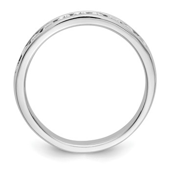 14k White Gold 10-Stone (Holds 10-2.4mm Round) Channel Band Mounting (Closed) — alternate view