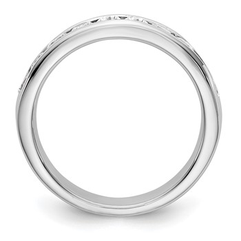 14k White Gold 10-Stone (Holds 10-2.7mm Round) Channel Band Mounting (Closed) — alternate view