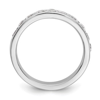 14k White Gold 10-Stone (Holds 10-2.9mm Round) Channel Band Mounting (Closed) — alternate view
