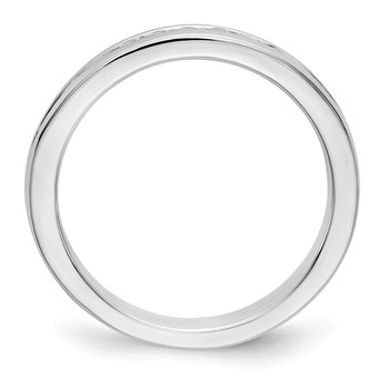 14k White Gold 10-Stone (Holds 10-1.7mm Round) Ladies Channel Band Mounting — alternate view
