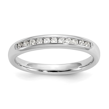 14K White Gold 11-Stone (Holds 11-1.5mm Round) Channel Band Mounting
