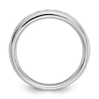 14K White Gold 11-Stone (Holds 11-2.1mm Round) Channel Band Mounting — alternate view