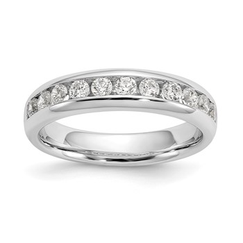 14K White Gold 11-Stone (Holds 11-2.3mm Round) Channel Band Mounting