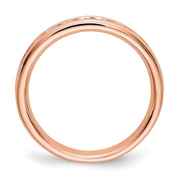 14k Rose Gold 11-2.25mm Stone  Ladies Band Mounting — alternate view
