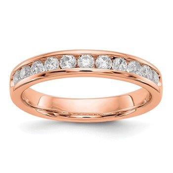 14k Rose Gold 11-2.25mm Stone  Ladies Band Mounting