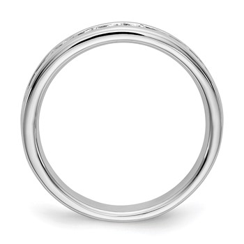 14k White Gold 11-Stone (Holds 11-2.25mm Round) Ladies Channel Band Mounting — alternate view
