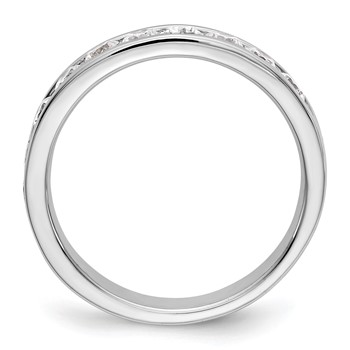 14k White Gold 11-Stone (Holds 11-2.8mm Round) Ladies Channel Band Mounting — alternate view