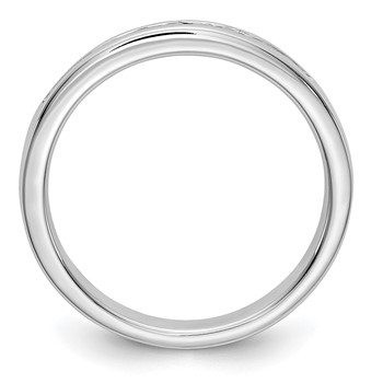 14k White Gold 11-Stone (Holds 11-1.6mm Round) Channel Band Mounting (Closed) — alternate view