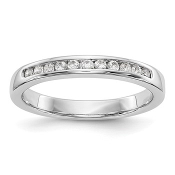 14k White Gold 11-Stone (Holds 11-1.6mm Round) Channel Band Mounting (Closed)