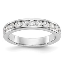 Image of Platinum 11-Stone 1/5 carat Round Diamond Complete Channel Band