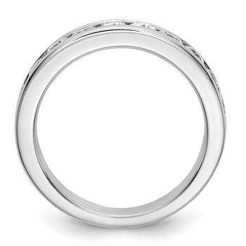 14k White Gold 11-Stone (Holds 11-2.9mm Round) Channel Band Mounting (Closed) — alternate view