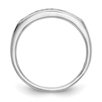 14K White Gold Diamond Channel Band — alternate view