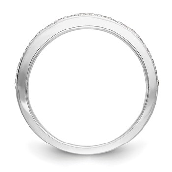 14K White Gold Diamond Band — alternate view