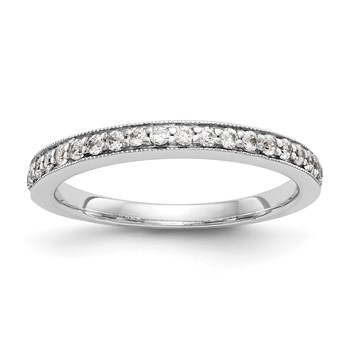 14K White Gold Diamond Band