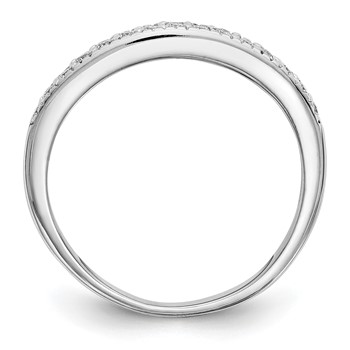 14K White Gold Diamond Band — alternate view