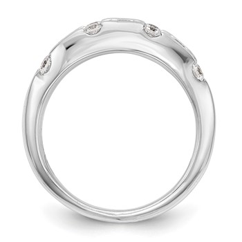 14K White Gold Diamond Band — alternate view