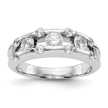 14K White Gold Diamond Band