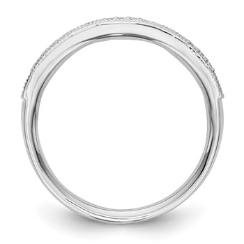 "14K White Gold (Holds 6-1.65, 9-1.1mm Round) Wedding Band Mounting" — alternate view
