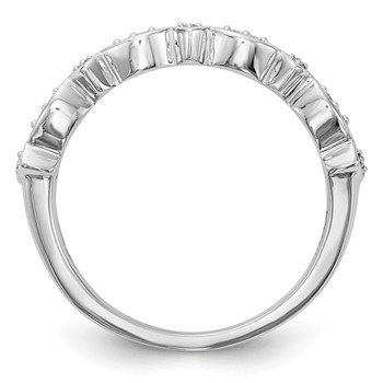 14K White Gold Diamond Band — alternate view