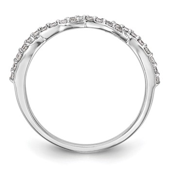 14K White Gold Twist Design (Holds 36-1.3mm Round) Diamond Band Mounting — alternate view