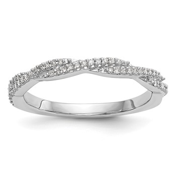 14K White Gold Diamond Band