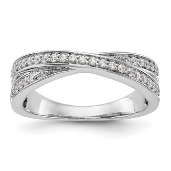 14K White Gold Diamond Band
