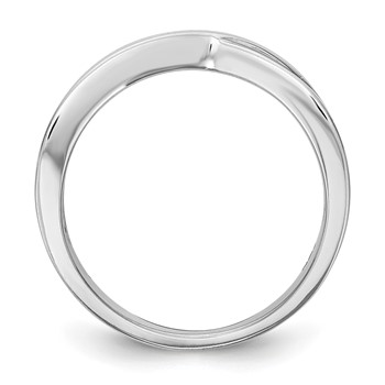 14K White Gold Diamond Band — alternate view