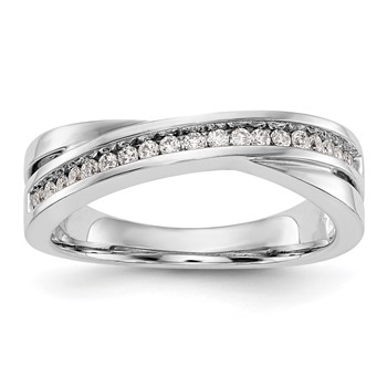 14K White Gold Diamond Band