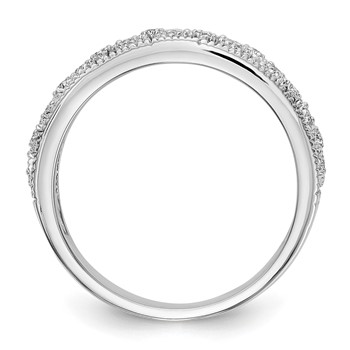 14K White Gold Diamond Band — alternate view