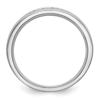 14K White Gold 5-Stone (Holds 5-2.3mm Round) Men's Channel Band Mounting — alternate view