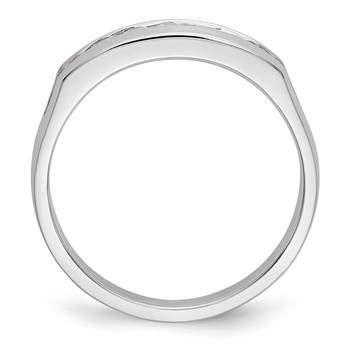 14K White Gold 7-Stone (Holds 7-2.6mm Round) Men's Channel Band Mounting — alternate view